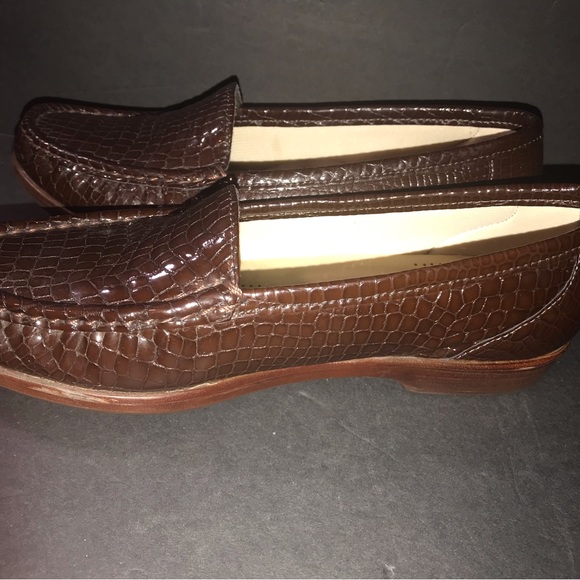 Texas SAS Simplify Tripad Comfort Loafers Shoes Brown Croc Womens Size 7 US - Picture 4 of 14